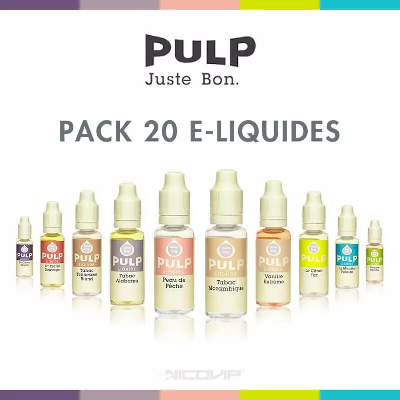 Pack 20 E-liquides Pulp P1814*