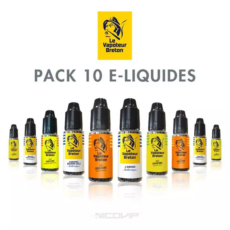 Pack 10 E-liquides Le Vapoteur Breton P1835*