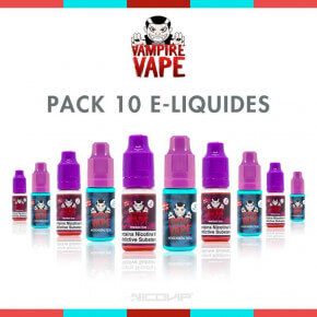 Pack 10 E-liquides Vampire Vape