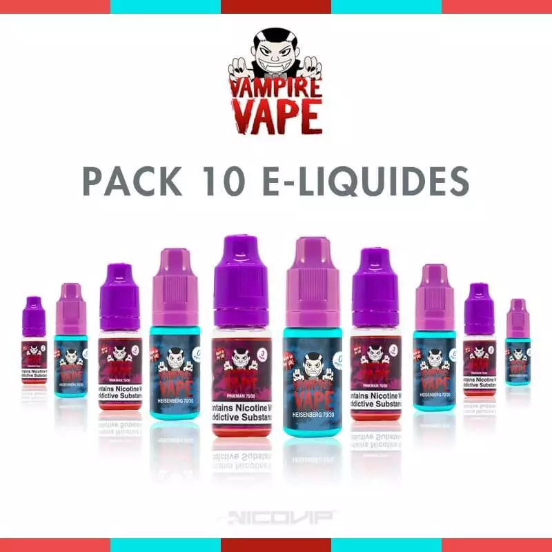Pack 10 E-liquides Vampire Vape P1961*