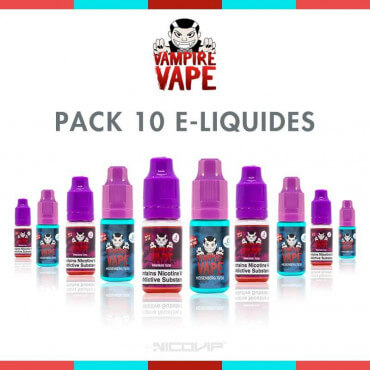 Pack 10 E-liquides Vampire Vape Pack 10 E-liquides Vampire Vape