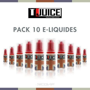 Pack 10 E-liquides Tjuice