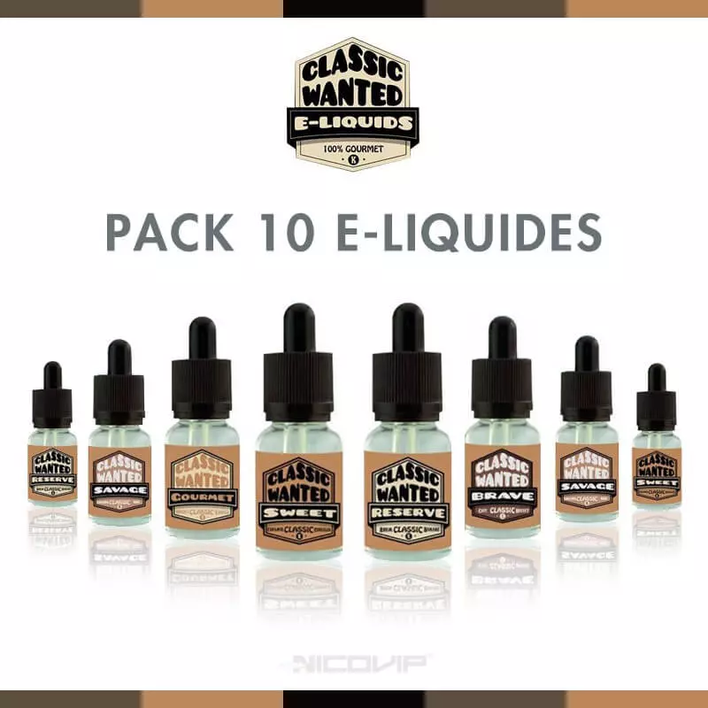Pack 10 E-liquides Classic Wanted P1983*