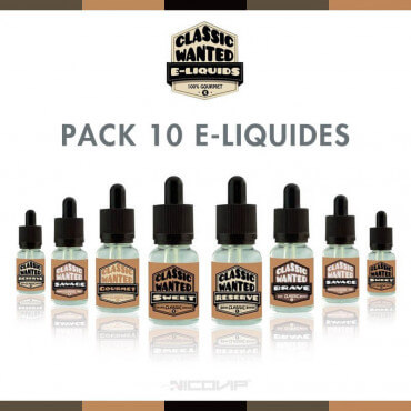 Pack 10 E-liquides Classic Wanted Pack 10 E-liquides Classic Wanted