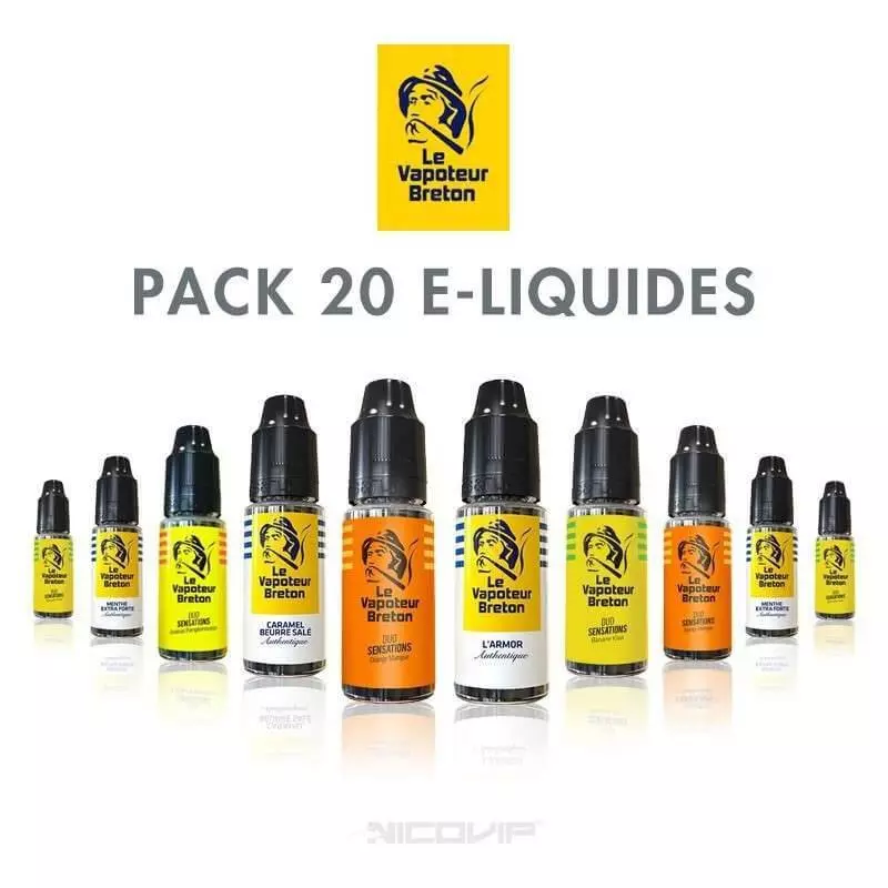 Pack 20 E-liquides Le Vapoteur Breton P1987*
