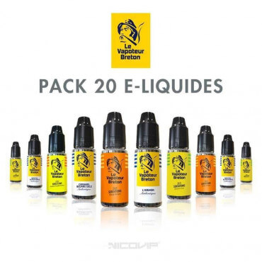 Pack 20 E-liquides Le Vapoteur Breton Pack 20 E-liquides Le Vapoteur Breton