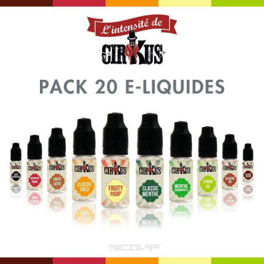 Pack 20 E-liquides Cirkus