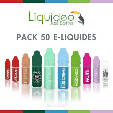 Pack 50 E-liquides Liquideo