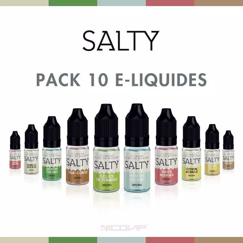 Pack 10 E-liquides Salty P2062*