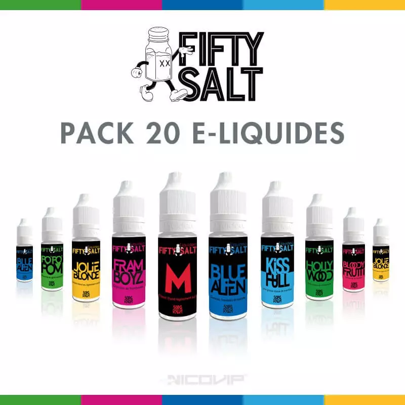Pack 20 E-liquides Fifty Salt P2145*