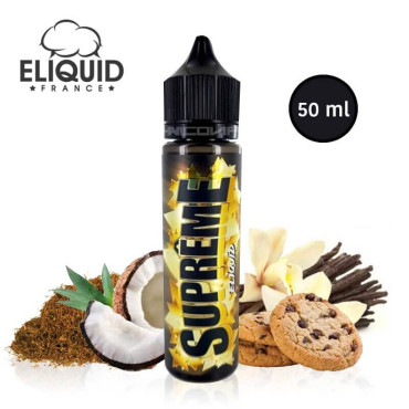 E liquide Suprême 50 ml Eliquid France, e liquide saveurs classic, cookie  et coco