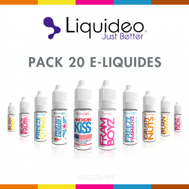 Pack 20 E-liquides Liquideo Pack 20 E-liquides Liquideo