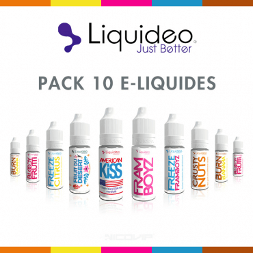Pack 10 E-liquides Liquideo Pack 10 E-liquides Liquideo