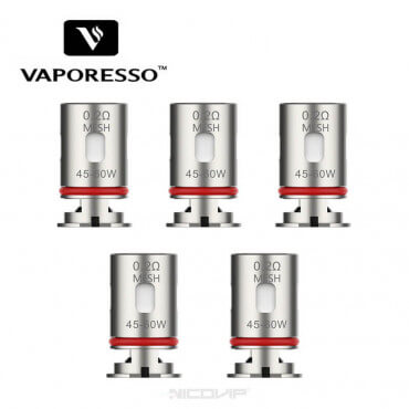 Pack de 5 résistances GTX Vaporesso Pack de 5 résistances GTX Vaporesso