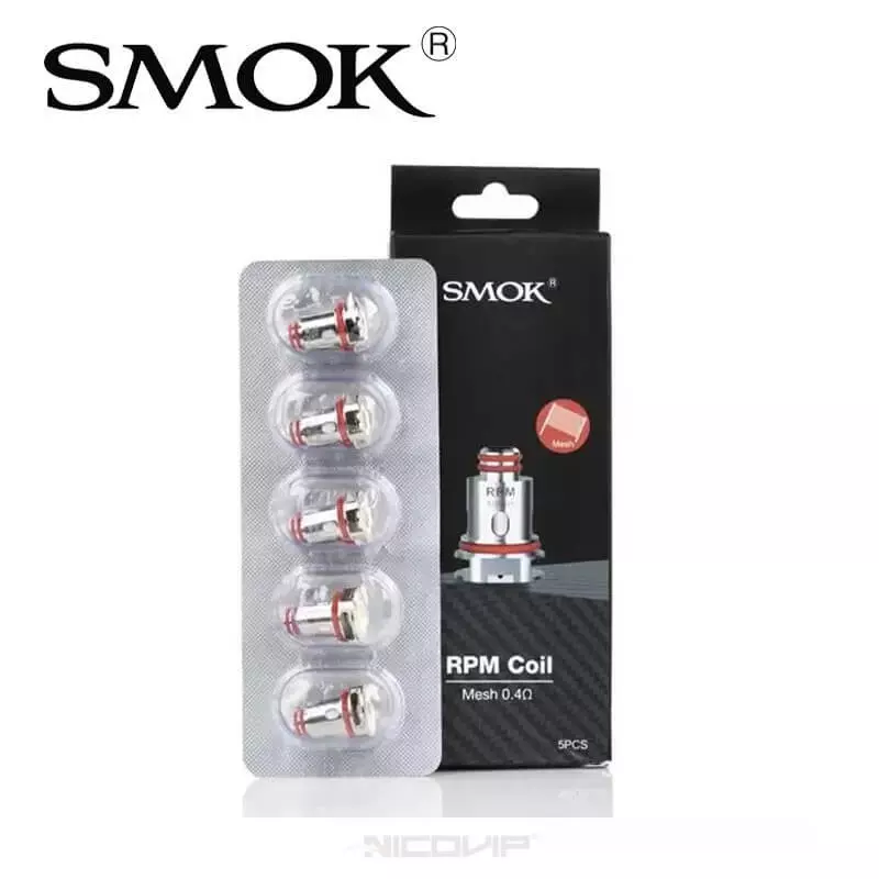 Pack 5 résistances RPM Mesh 0,4 ohm Smok 2884
