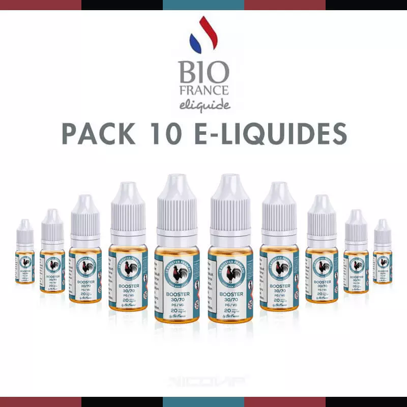 Pack 10 Booster Nicotine Bio France E-liquide 3143
