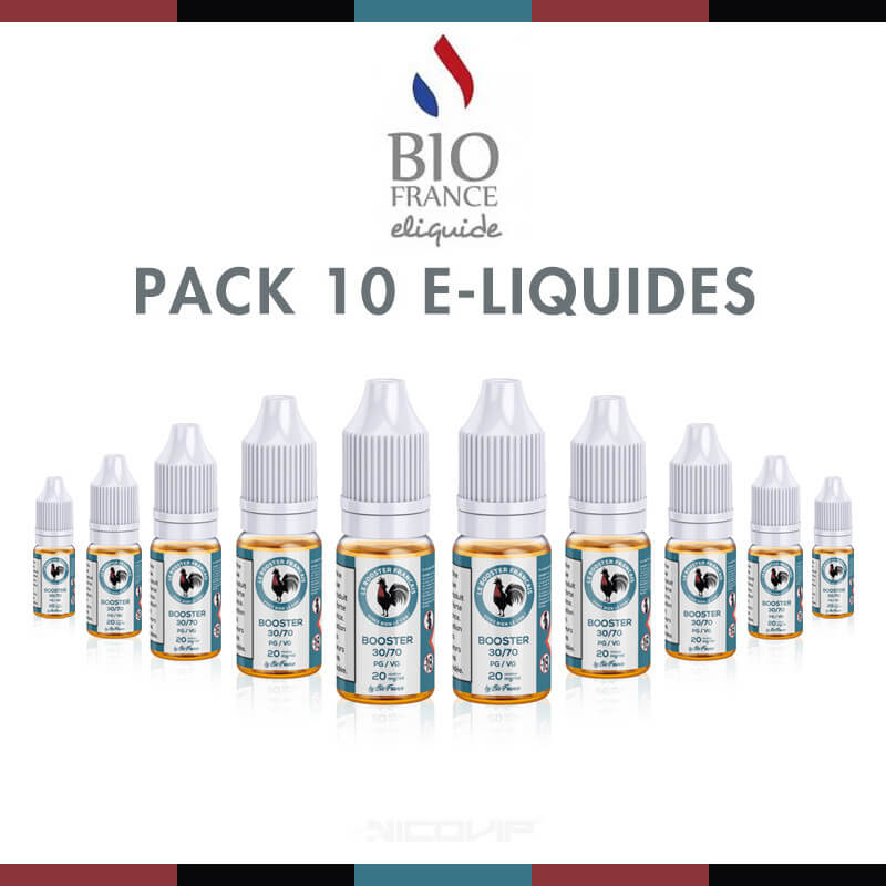 Pack 10 Le booster Français nicotine Bio France E-liquide