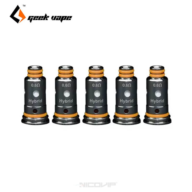 Pack 5 résistances Gcoil Mesh 0,6 ohms Geek Vape