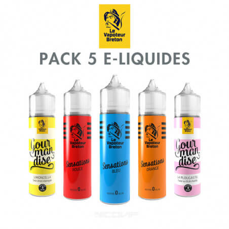 Pack e-liquides Le Vapoteur Breton 50 ml Pack e-liquides Le Vapoteur Breton 50 ml