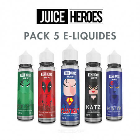 Pack e-liquides Juice Heroes 50 ml Pack e-liquides Juice Heroes 50 ml