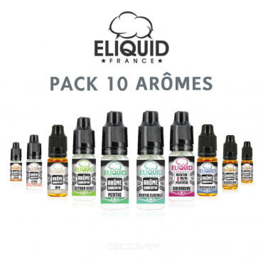 Pack arômes Eliquid France 10 ml Pack arômes Eliquid France 10 ml