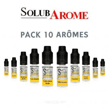 Pack arômes Solubarome 10 ml Pack arômes Solubarome 10 ml