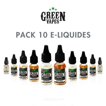 Pack 10 e-liquides Green Vapes