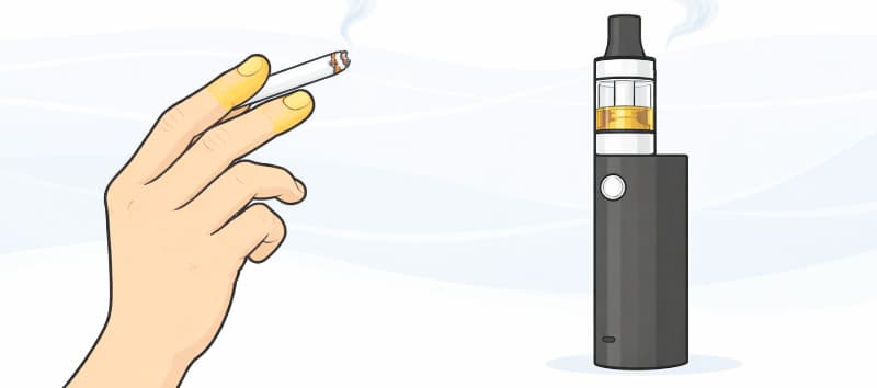 La cigarette électronique ne donne pas les doigts jaunes comme le tabac