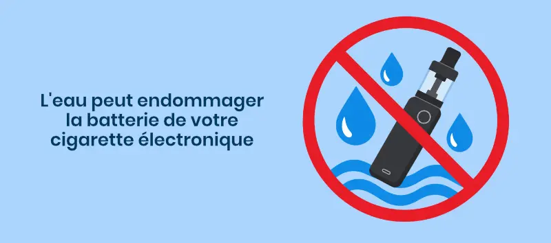 Cigarette électronique tombée dans l'eau