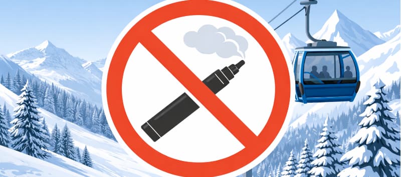 Interdiction de la cigarette électronique au ski