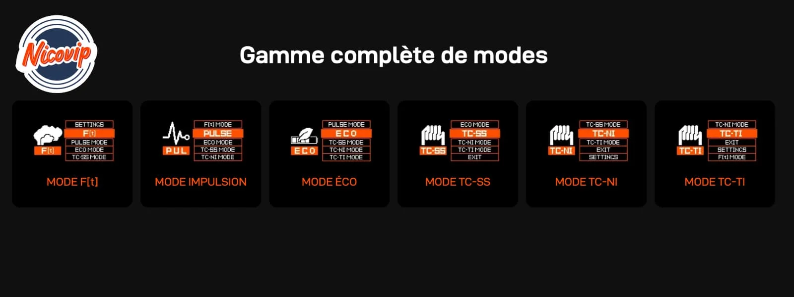 Vaporesso modes de vape