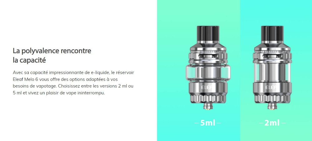 clearomiseur melo 6 Eleaf pyrex