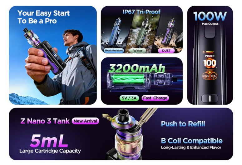 Box Aegis Mini 5 Geekvape caractéristiques