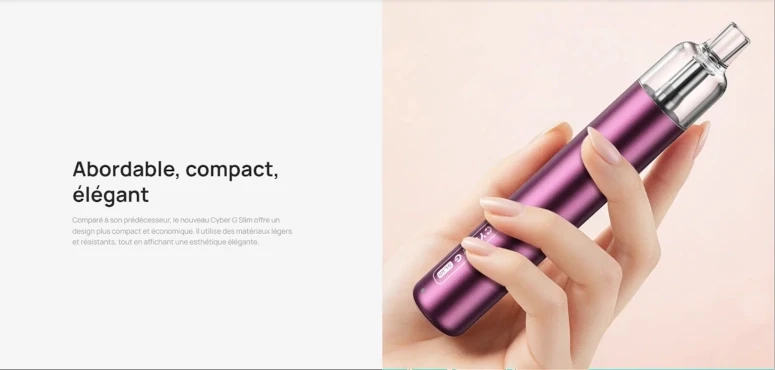 mode d'emploi du kit Cyber G Slim DTE Aspire