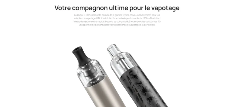 Pack pod Cyber G Slim DTE Aspire, utilisation auto