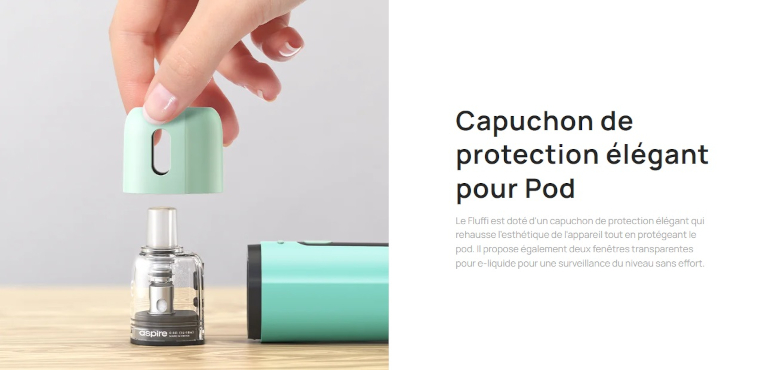 Kit Pod Fluffi 1500mAh Aspire capuchon