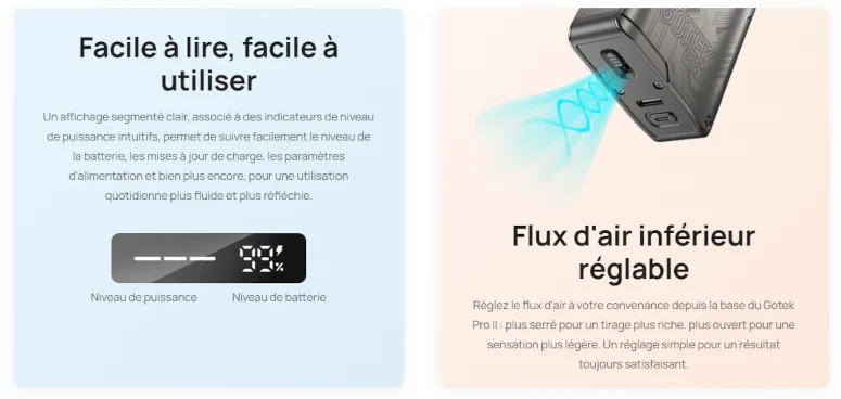 Kit Pod Gotek Pro 2 flux d'air