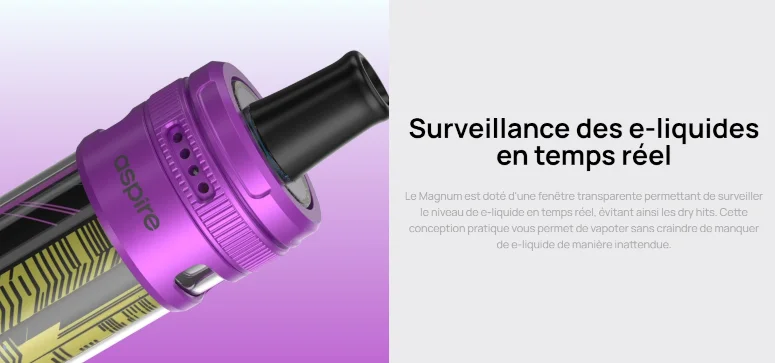 Surveillance du e liquide E-chicha Magnum