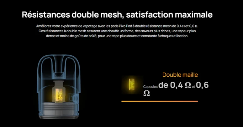 cartouche pixo dual mesh Aspire