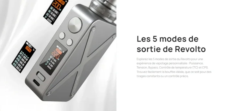Modes du kit Revolto S Special Edition de Aspire