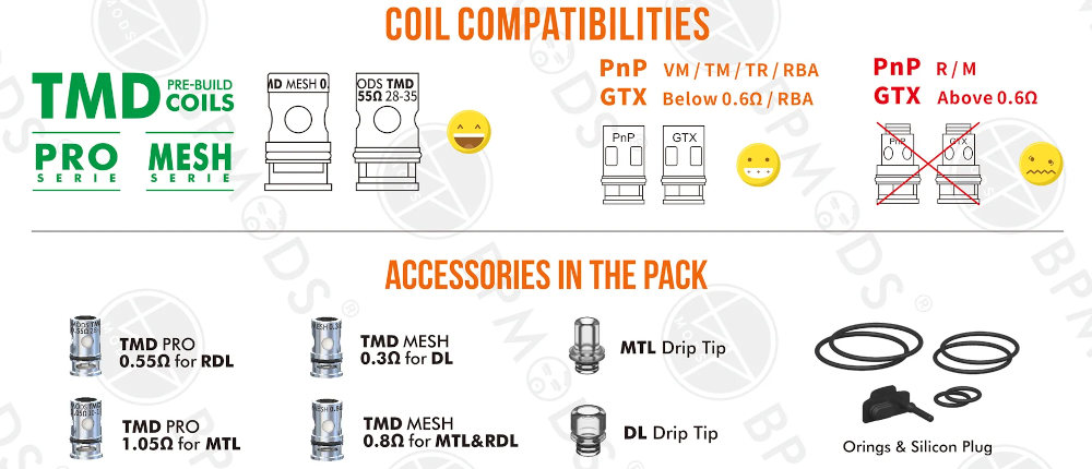 Kit Lightsaber Version Courte Bp Mods coil compatibilité