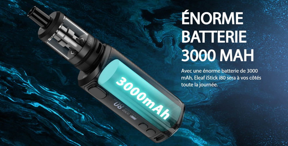 Kit iStick i80 3000mAh Eleaf batterie