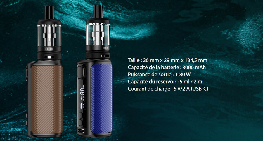 Kit iStick i80 3000mAh Eleaf caractéristiques