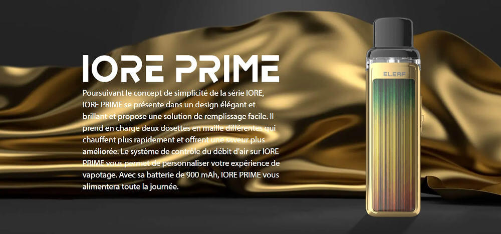 Kit IORE Prime 900mAh Eleaf LED presentation