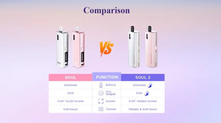comparaison kit soul et kit soul 2 de geek vape