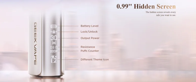ecran du kit pod soul 2 de geekvape