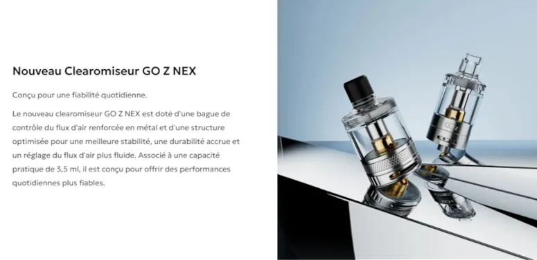 Clearomiseur Go Z du kit Gozee Nex par Innokin