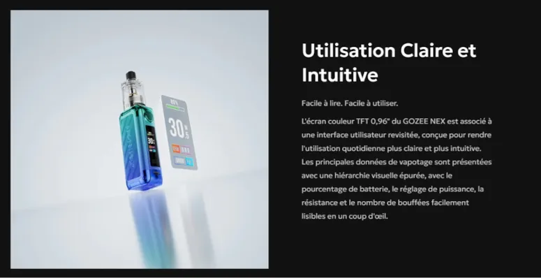 Kit Gozee Nex Innokin écran
