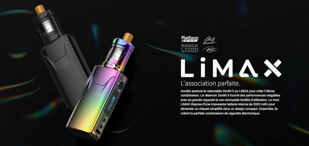 Kit LiMAX 3000mAh Zenith II Innokin presentation