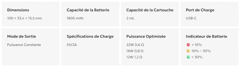 fiche technique klypse plus innokin